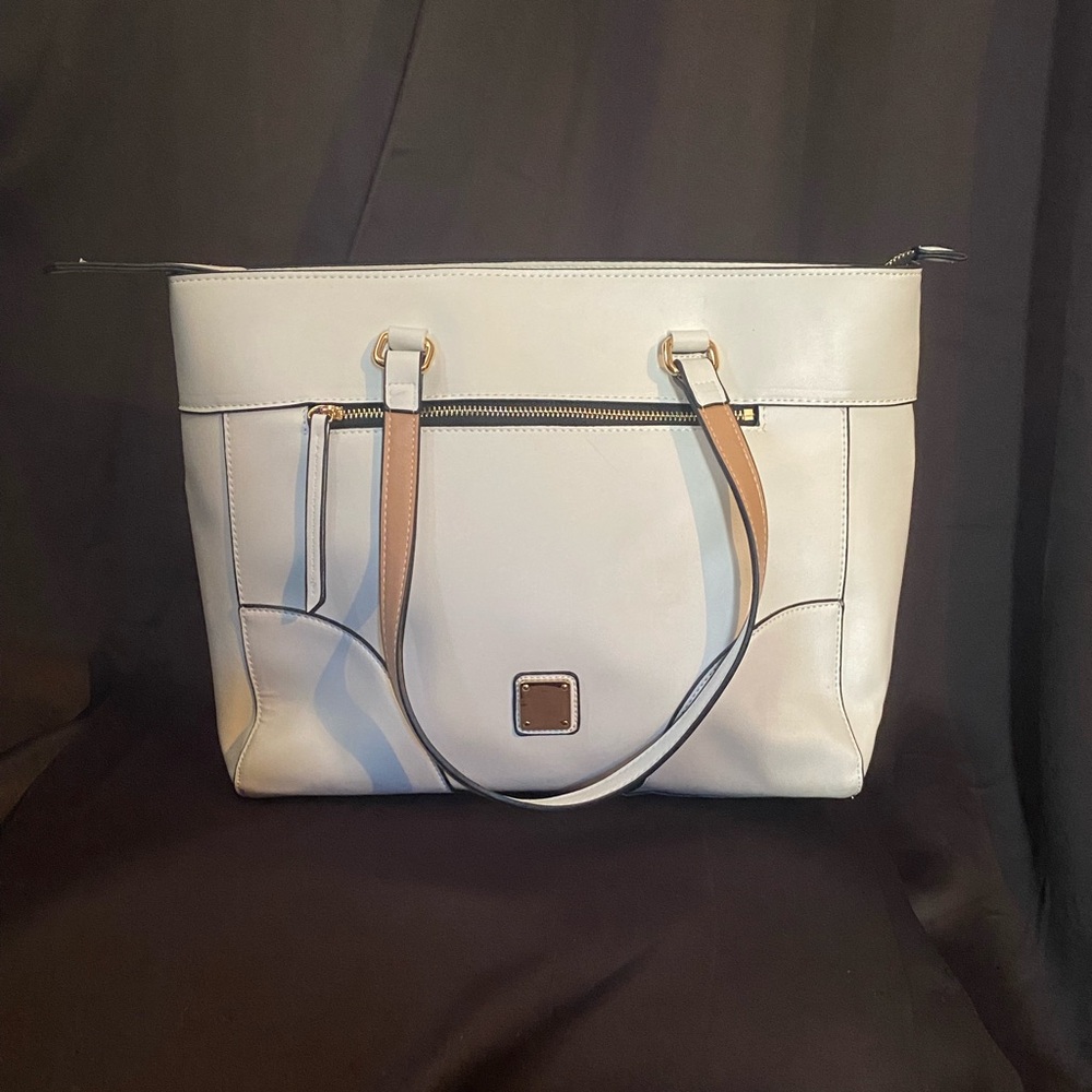 White Leather Tote